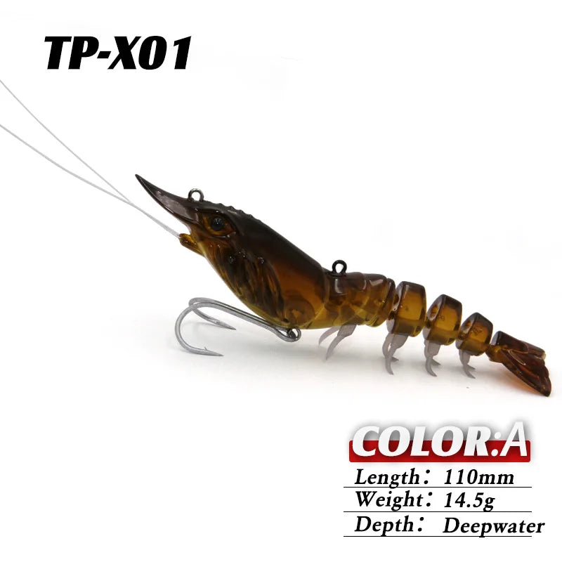 TacklePRO X01 Retail Fishing Baits Sinking Artificial Shrimp Lure Suppliers crab lure New Model Hard Baits Deep water Tackle