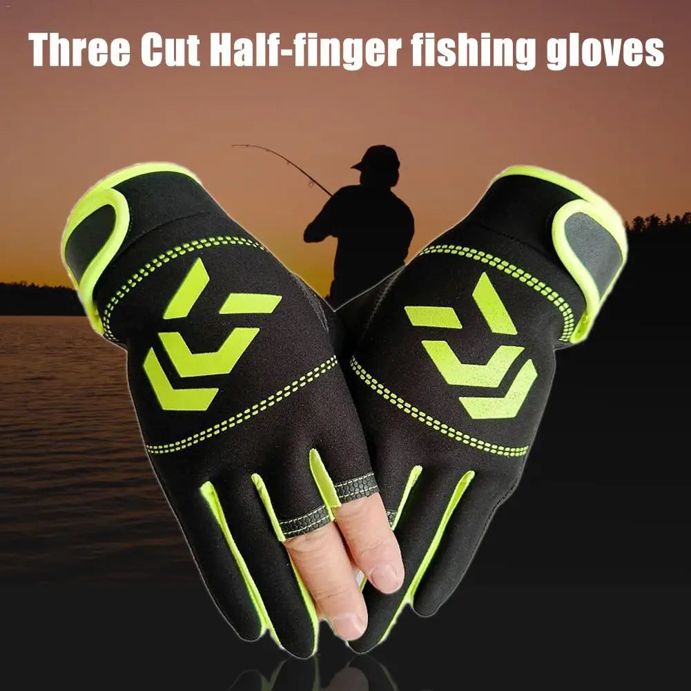 Non Slip Fishing Protection Against Stab Wounds Fishing Gloves Breathable Fishing Gloves 3 Fingers Cut Water Proof Sports Gloves