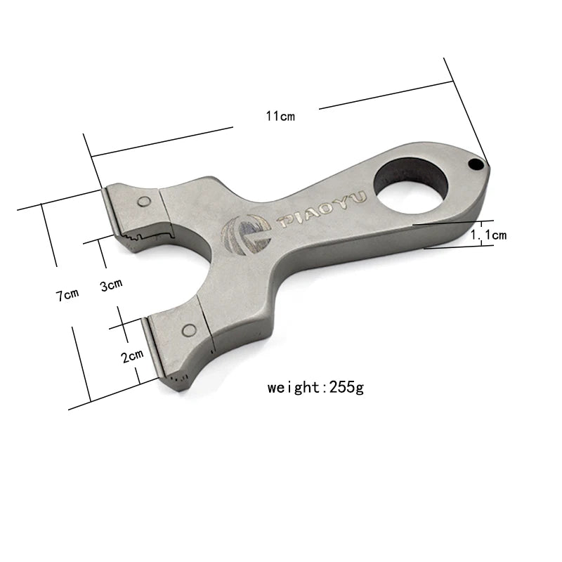 High-precision Stainless Steel Flat Rubber Band Slingshot Suitable for Novices Outdoor Sports High-power Fish Shooting Catapult