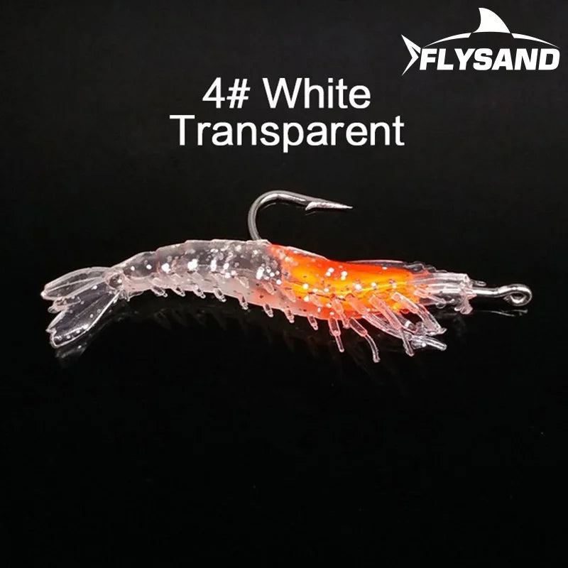 FLYSAND Hooks Shrimp Soft Lure Silicon Fishing Lures 6cm/3g Wobbler Fishing Artificial Baits With Hooks Carp Fishing Tackle