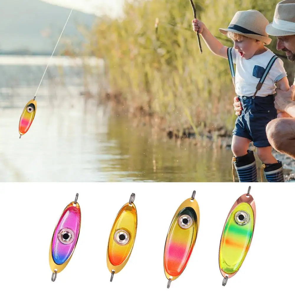 LED Fishing Lure Light Rotatable Underwater Eye Shape Fishing Lure Light Fishing Squid Bait Luminous Lure for Attracting Fish