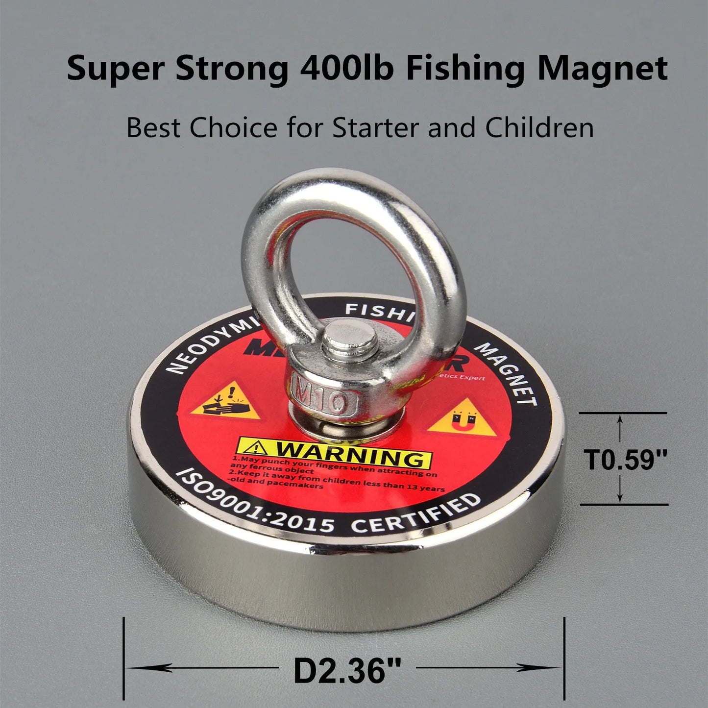 Strong Fishing Magnet Kit 150KG/220KG/300KG/450KG/500KG Heavy Duty 49feet Rope Gloves Locking Carabiner,Threadlocker