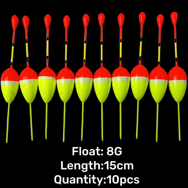 10Pcs/Lot Dropshipping Fishing Floats Set Buoy Bobber Fishing Light Stick Floats Fluctuate Float Buoy For Fishing Accessories