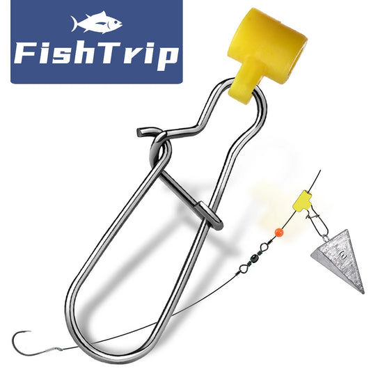 FishTrip Fishing Line Sinker Slides Catfish Swivels Snap Accessories for Drift Fishing & Trolling