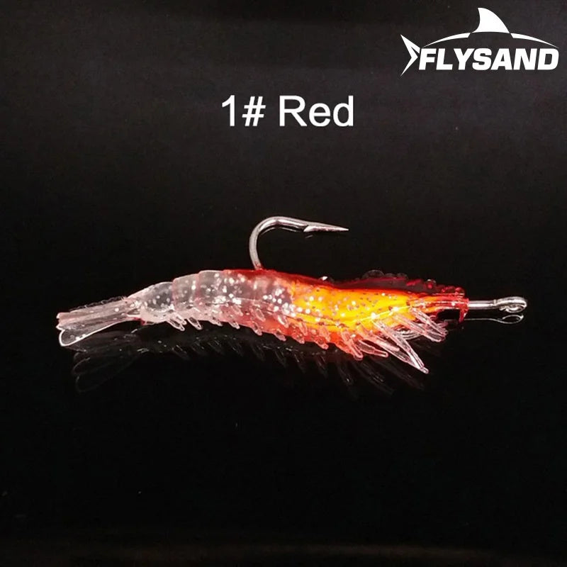 FLYSAND Hooks Shrimp Soft Lure Silicon Fishing Lures 6cm/3g Wobbler Fishing Artificial Baits With Hooks Carp Fishing Tackle