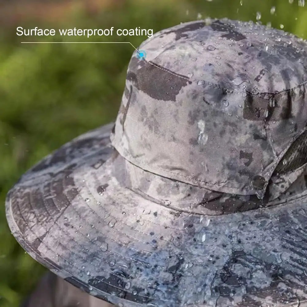 Men Fisherman Hat With 2 Solar Fan Windproof Strap USB Charging Anti UV Large Brim Fan Sun Hat Sunlight Fan Cap