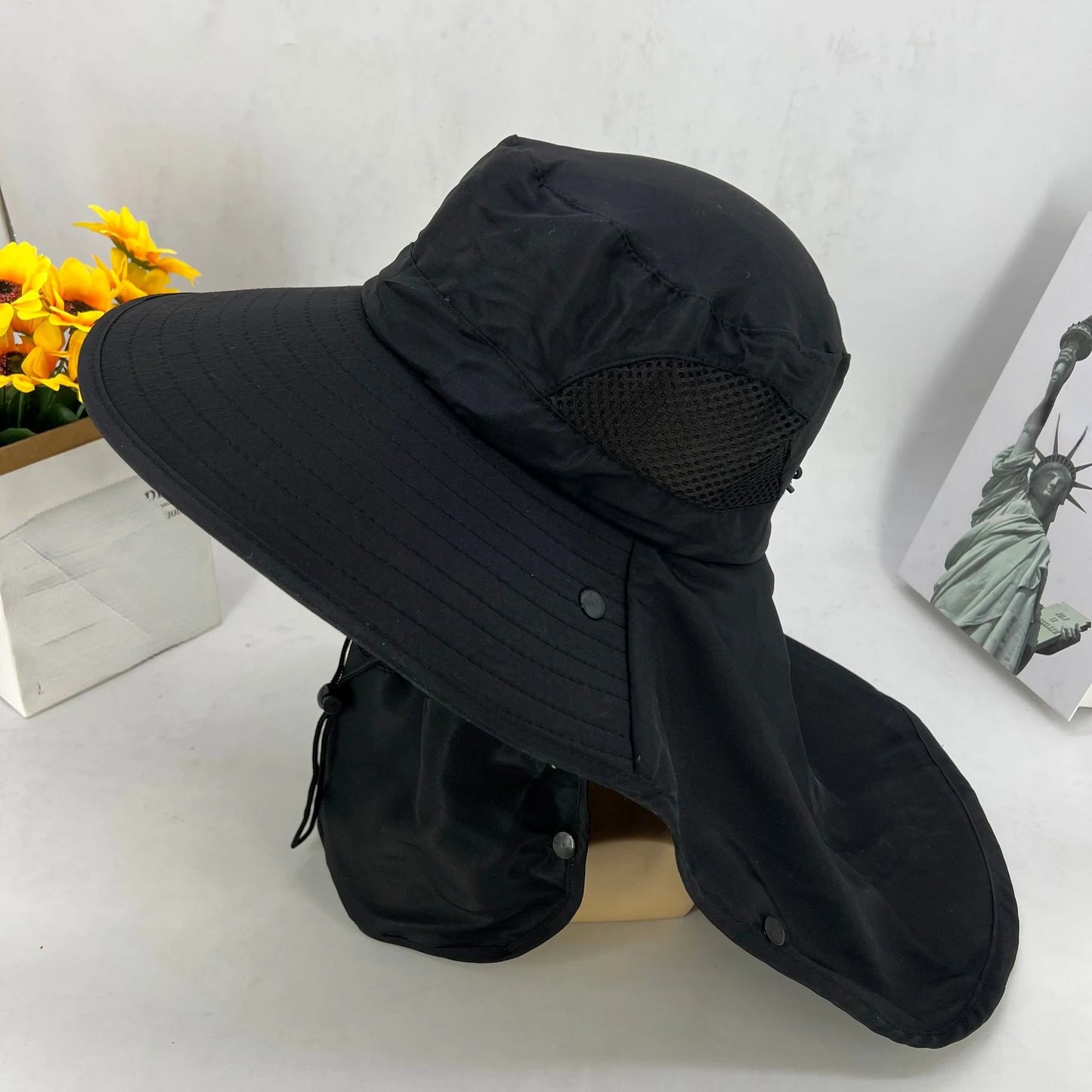 Summer Sun Hats UV Protection Outdoor Hunting Fishing Cap for Men Women Hiking Camping Visor Bucket Hat Removable Fisherman Hat