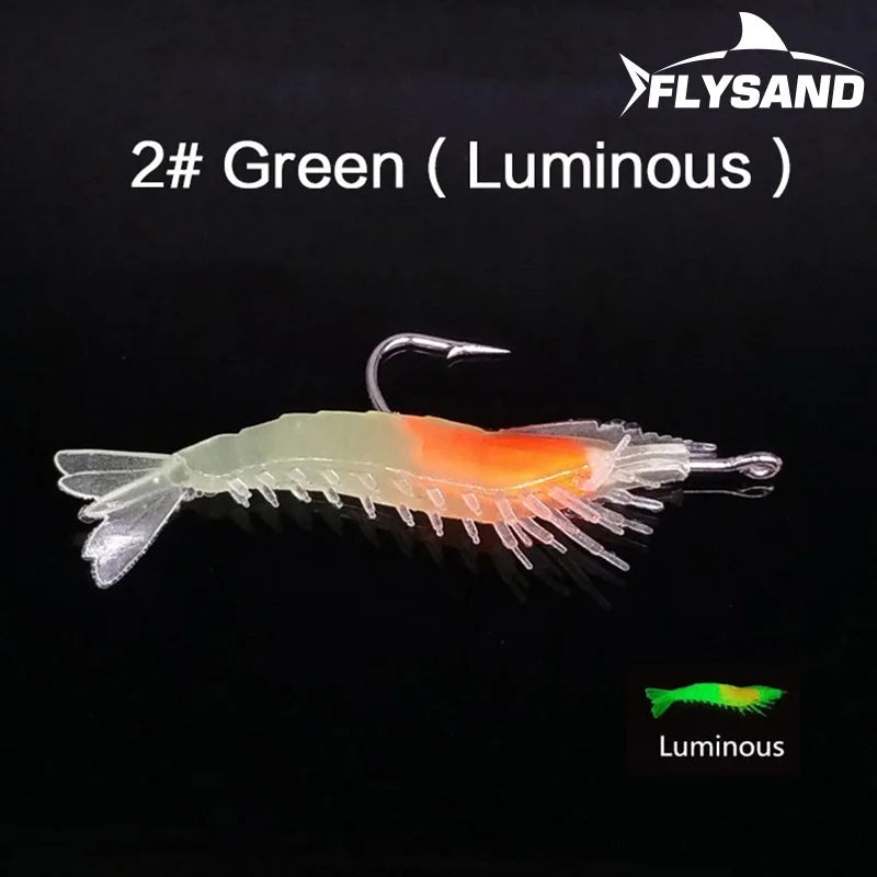 FLYSAND Hooks Shrimp Soft Lure Silicon Fishing Lures 6cm/3g Wobbler Fishing Artificial Baits With Hooks Carp Fishing Tackle