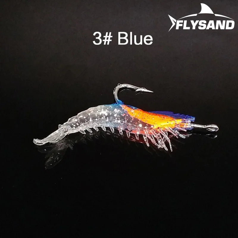 FLYSAND Hooks Shrimp Soft Lure Silicon Fishing Lures 6cm/3g Wobbler Fishing Artificial Baits With Hooks Carp Fishing Tackle