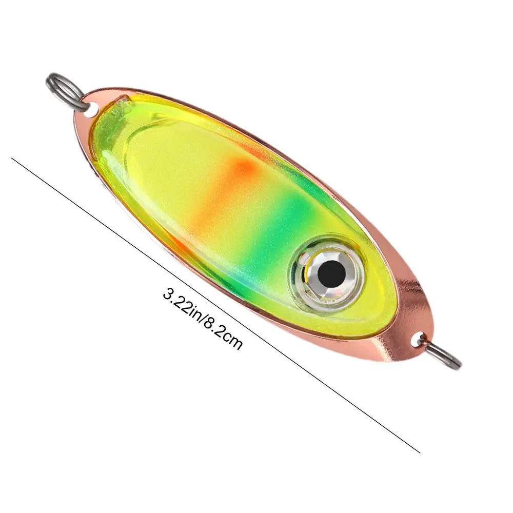 LED Fishing Lure Light Rotatable Underwater Eye Shape Fishing Lure Light Fishing Squid Bait Luminous Lure for Attracting Fish