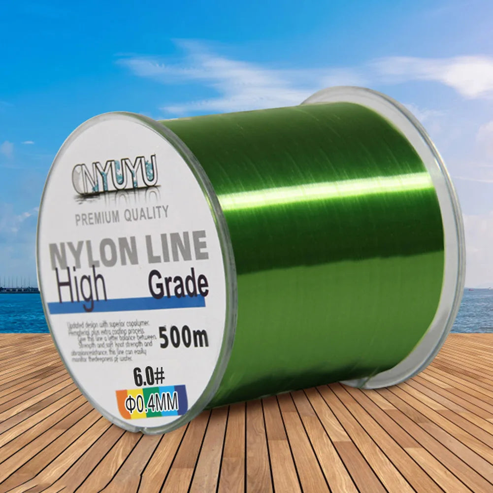 500M Nylon Fishing Line Monofilament Material From Japan Multiple Colour Lake River Carp Line Saltwater Fishing Accessories