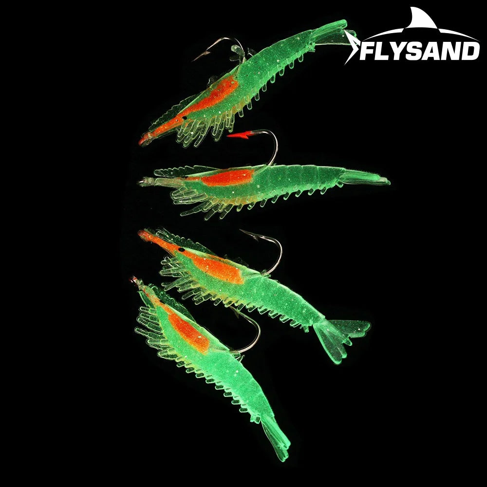 FLYSAND Hooks Shrimp Soft Lure Silicon Fishing Lures 6cm/3g Wobbler Fishing Artificial Baits With Hooks Carp Fishing Tackle