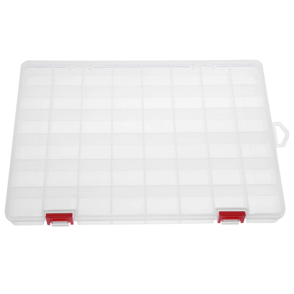 10/15/24/48 Grids Compartment Fishing Tackle Box Transparent Plastic Storage Box Fishing Lure Bait Hook Organizer Case Container