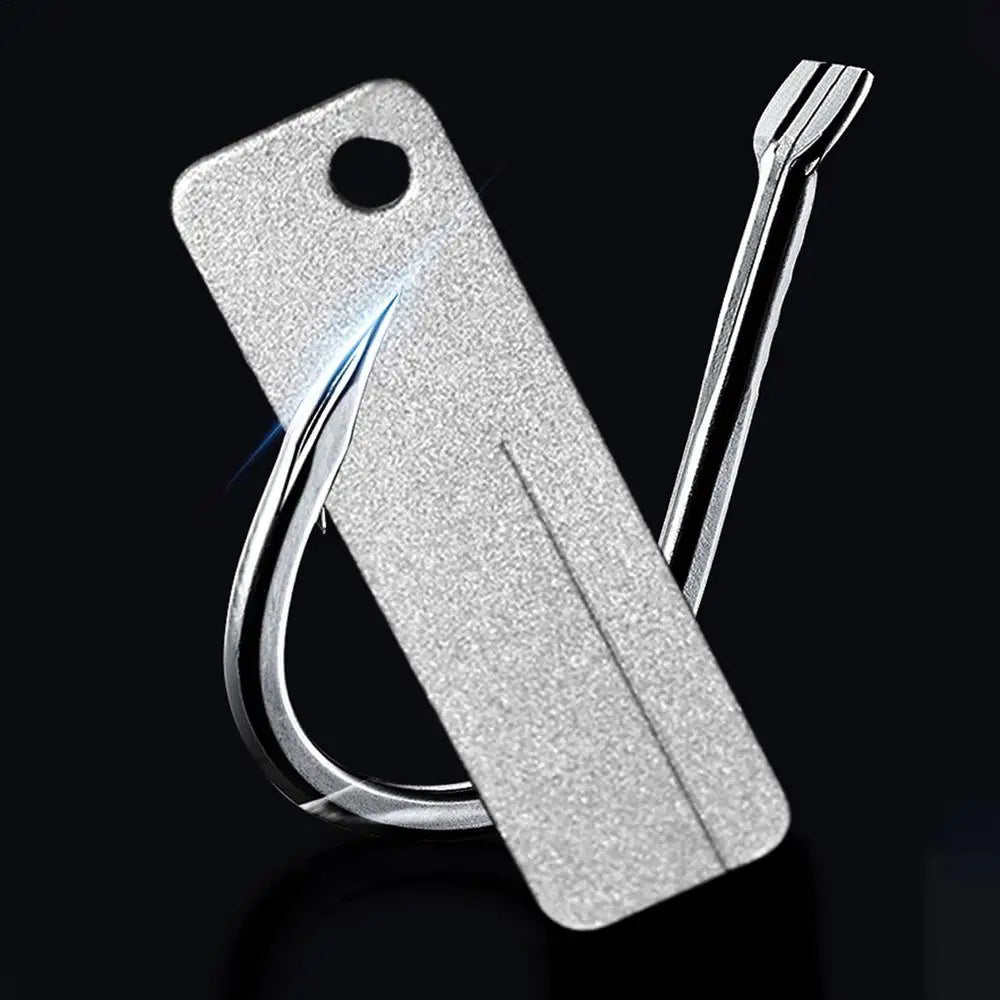 Fishing Hook Sharpener Fish Hook Grindstone Fishing Hook Grinding File Cutter Sharpening Stone Hook Fishing Tool Hook Sharpener