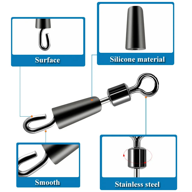 Carp Fishing Quick Change Feeder Swivels Method Feeder Swivel Snaps Fishing Accessories Tool Jig Hooks Tackle Connector