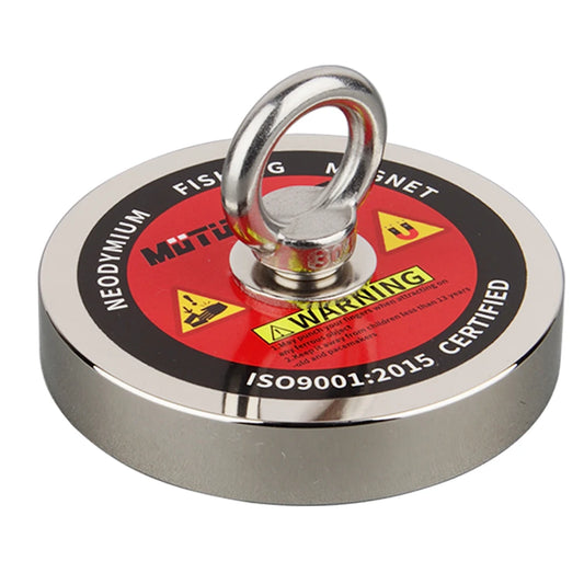 600KG  Heavy Duty Neodymium Fishing Magnet N52 M10 Eyebolt Retriving Magnetic Ring Treasure Hunt