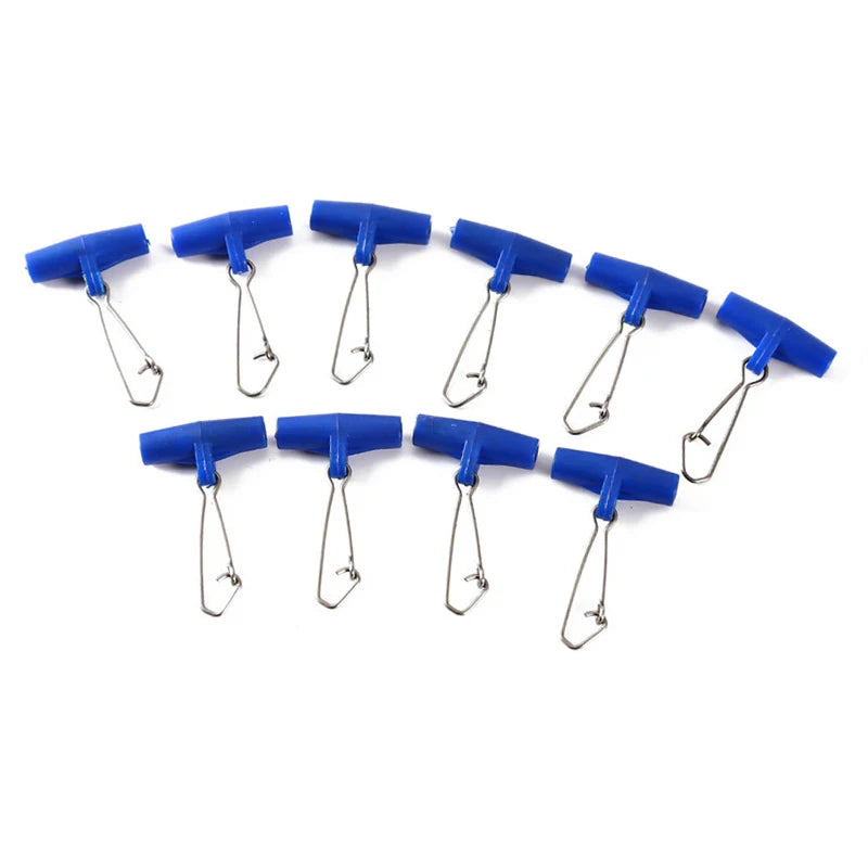 Heavy Duty Fishing Line Sinker Slides Blue Plastic Head Swivel with Duo-lock Nice Snap Fishing Sinker Slider 25pcs