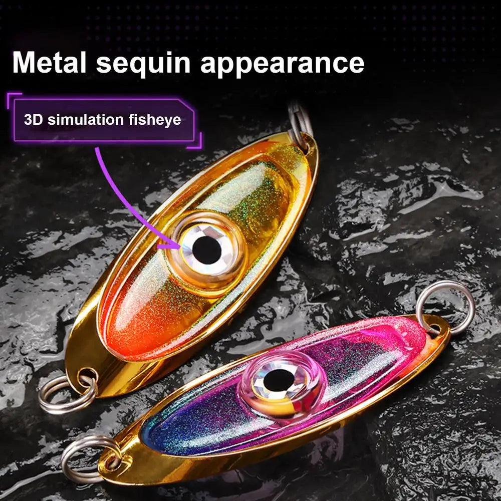 LED Fishing Lure Light Rotatable Underwater Eye Shape Fishing Lure Light Fishing Squid Bait Luminous Lure for Attracting Fish