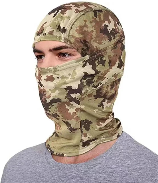 Tactical Camouflage Balaclava Full Face Mask CS Wargame Army Hunting Cycling Sports Helmet Liner Cap Military Multicam CP Scarf